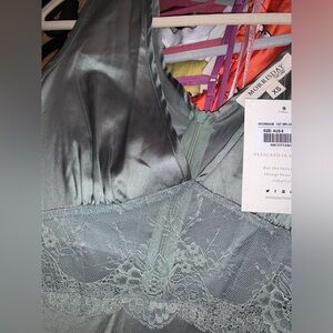 Satin effect dress with detailed bust, size XS